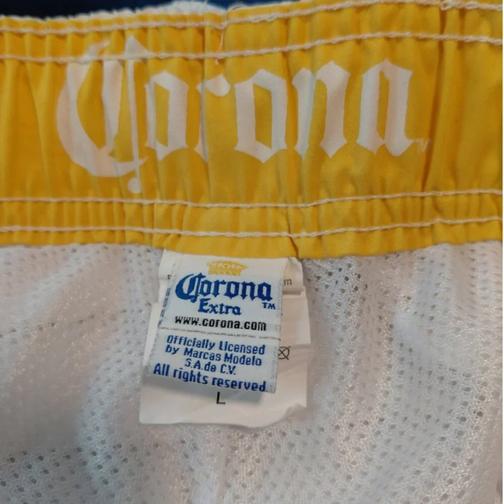 Y2K Corona Extra Men's Swim Trunks Board Shorts Large - Picture 9 of 12